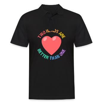 Two Heads are better than one Para Educator - Men's Polo Shirt - black - Front - Kai (181cm)