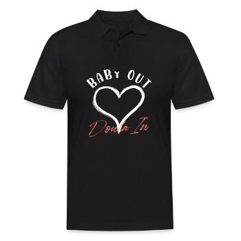 Baby out Doula in - Männer Poloshirt - Schwarz - Vorne - Kai (181cm)