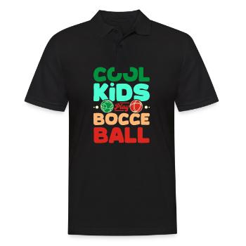 Les enfants cool jouent à la pétanque - Polo Homme - noir - Devant - Kai (181cm)