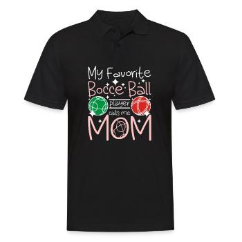 Ma joueuse de pétanque préférée m’appelle maman - Polo Homme - noir - Devant - Kai (181cm)