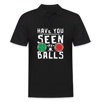 Pétanque, as-tu vu mes couilles - Polo Homme - noir - Devant - Kai (181cm)
