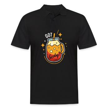 Angetrieben vom Kombucha Pilz - Männer Poloshirt - Schwarz - Vorne - Kai (181cm)