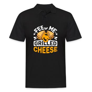 Feed me Grilled cheese - Männer Poloshirt - Schwarz - Vorne - Kai (181cm)
