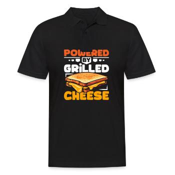 Powered by Grilled cheese - Männer Poloshirt - Schwarz - Vorne - Kai (181cm)