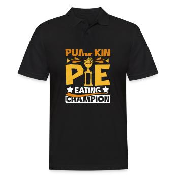 Pumpkin pie eating champion - Men's Polo Shirt - black - Front - Kai (181cm)