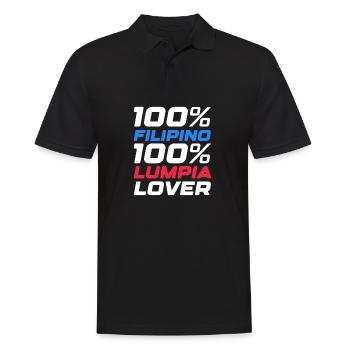 Conception 100 % philippine Lumpia Lover - Polo Homme - noir - Devant - Kai (181cm)