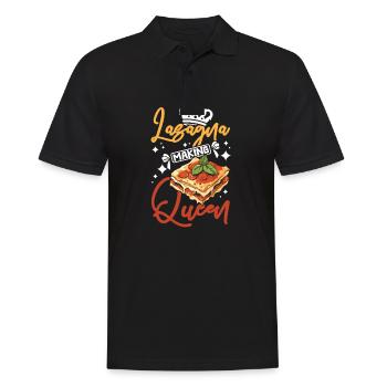 Lasagne faisant la reine - Polo Homme - noir - Devant - Kai (181cm)