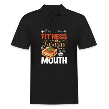 J’adore les lasagnes fitness Fit’ness dans la bouche - Polo Homme - noir - Devant - Kai (181cm)