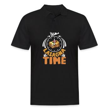 C’est l’heure des lasagnes - Polo Homme - noir - Devant - Kai (181cm)