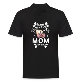 Mothers day Best hermit crab mom ever - Männer Poloshirt - Schwarz - Vorne - Kai (181cm)