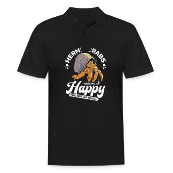 Hermit crabs make me happy you not so much - Männer Poloshirt - Schwarz - Vorne - Kai (181cm)
