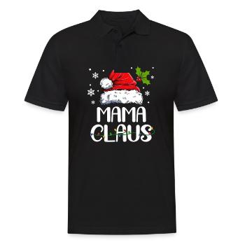 Mama Claus Santa Christmas Pajama Matching Family - Männer Poloshirt - Schwarz - Vorne - Kai (181cm)