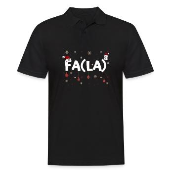 Fa La 8 Drôle de Noël Professeur de mathématiques Fa La 8 - Polo Homme - noir - Devant - Kai (181cm)