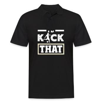 Légende du joueur de kickball - Polo Homme - noir - Devant - Kai (181cm)