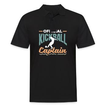 Légende du joueur de kickball - Polo Homme - noir - Devant - Kai (181cm)