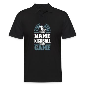 Légende du joueur de kickball - Polo Homme - noir - Devant - Kai (181cm)