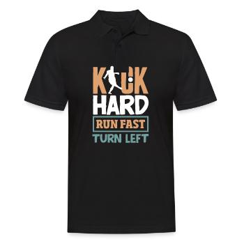 Légende du joueur de kickball - Polo Homme - noir - Devant - Kai (181cm)