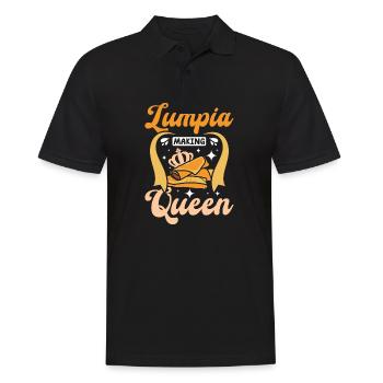 Lumpia making queen - Men's Polo Shirt - black - Front - Kai (181cm)