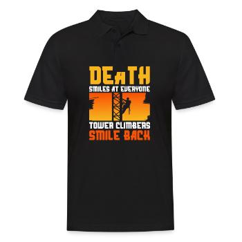 Death Smiles At Everyone Tower Climbers Smile Back - Männer Poloshirt - Schwarz - Vorne - Kai (181cm)