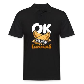 OK but first empanadas - Männer Poloshirt - Schwarz - Vorne - Kai (181cm)