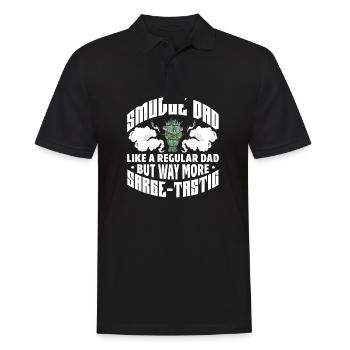 Smudge Dad Like A Regular Dad But Way More - Männer Poloshirt - Schwarz - Vorne - Kai (181cm)