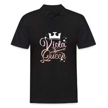 Girl Viola Queen - Männer Poloshirt - Schwarz - Vorne - Kai (181cm)