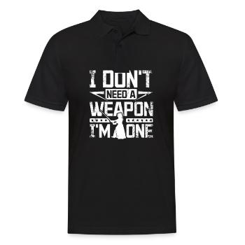I don't need a weapon I'm one Kendo - Men's Polo Shirt - black - Front - Kai (181cm)