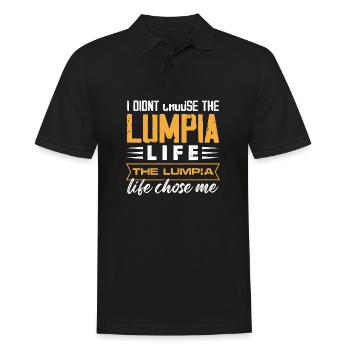 I didnt choose the lumpia life Design - Männer Poloshirt - Schwarz - Vorne - Kai (181cm)