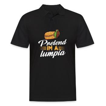 Pretend Im a lumpia Design for a lover of oriental - Men's Polo Shirt - black - Front - Kai (181cm)