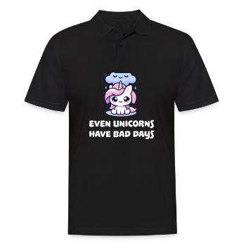 Même les licornes ont de mauvais jours - Polo Homme - noir - Devant - Kai (181cm)