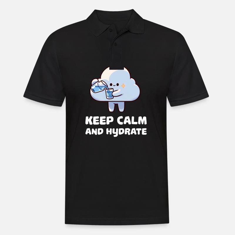 keep calm and hydrate - Men's Polo Shirt - black