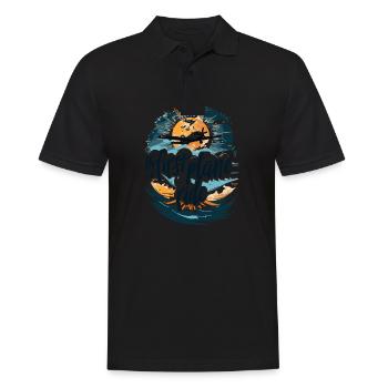 Meine Erste Flugreise Erstes Mal Fliegen - Männer Poloshirt - Schwarz - Vorne - Kai (181cm)