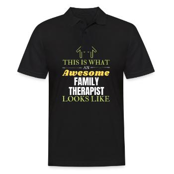 This is What an Awesome Family Therapist Looks Lik - Men's Polo Shirt - black - Front - Kai (181cm)