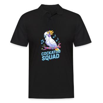 Cockatoo Squad Musik Papagei Kunst - Männer Poloshirt - Schwarz - Vorne - Kai (181cm)