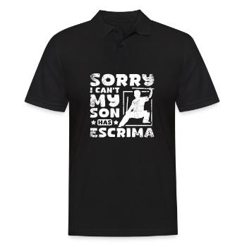 Sory Je ne peux pas, mon fils a Escrima - Polo Homme - noir - Devant - Kai (181cm)