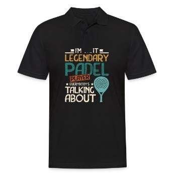 I'm that legendary padel player - Men's Polo Shirt - black - Front - Kai (181cm)
