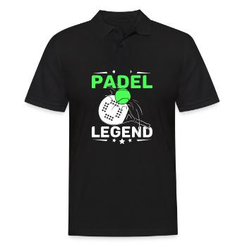Padel legend - Men's Polo Shirt - black - Front - Kai (181cm)