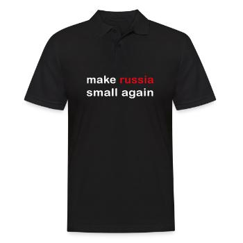 make russia small again - Männer Poloshirt - Schwarz - Vorne - Kai (181cm)