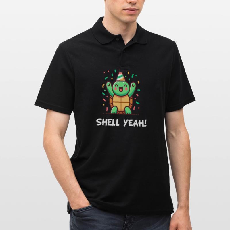 Shell Yeah! Celebration Turtle Men's Polo Shirt