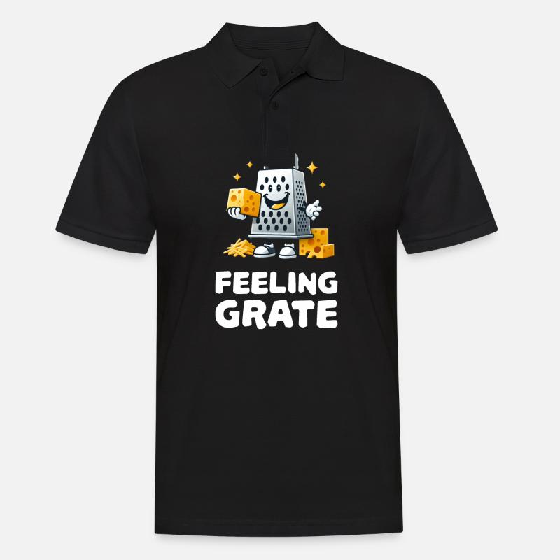 Feeling Grate Käsereibe - Männer Poloshirt - Schwarz