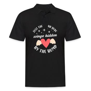 just stork here wings hidden by the bump Design - Männer Poloshirt - Schwarz - Vorne - Kai (181cm)