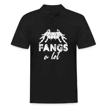 fangs a lot Design for a tarantula lover - Männer Poloshirt - Schwarz - Vorne - Kai (181cm)