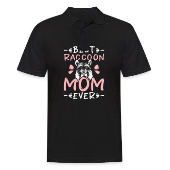 Best raccoon mom ever - Men's Polo Shirt - black - Front - Kai (181cm)