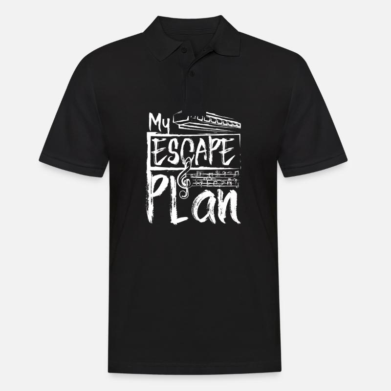 My escape plan playing harmonica - Men's Polo Shirt - black