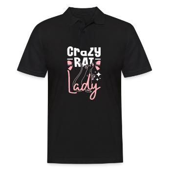 Crazy rat lady - Männer Poloshirt - Schwarz - Vorne - Kai (181cm)