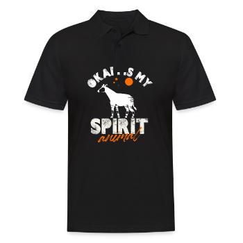 okapi is my spirit animal Design for an animal - Men's Polo Shirt - black - Front - Kai (181cm)