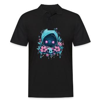 Kawaii Reaper Pastel Goth Cute Anime - Männer Poloshirt - Schwarz - Vorne - Kai (181cm)