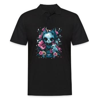 Kawaii Reaper Pastel Goth Cute Anime - Männer Poloshirt - Schwarz - Vorne - Kai (181cm)