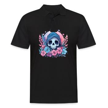 Kawaii Reaper Pastel Goth Cute Anime - Männer Poloshirt - Schwarz - Vorne - Kai (181cm)
