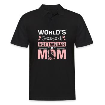 Fête des mères La plus grande maman rottweiler du monde - Polo Homme - noir - Devant - Kai (181cm)